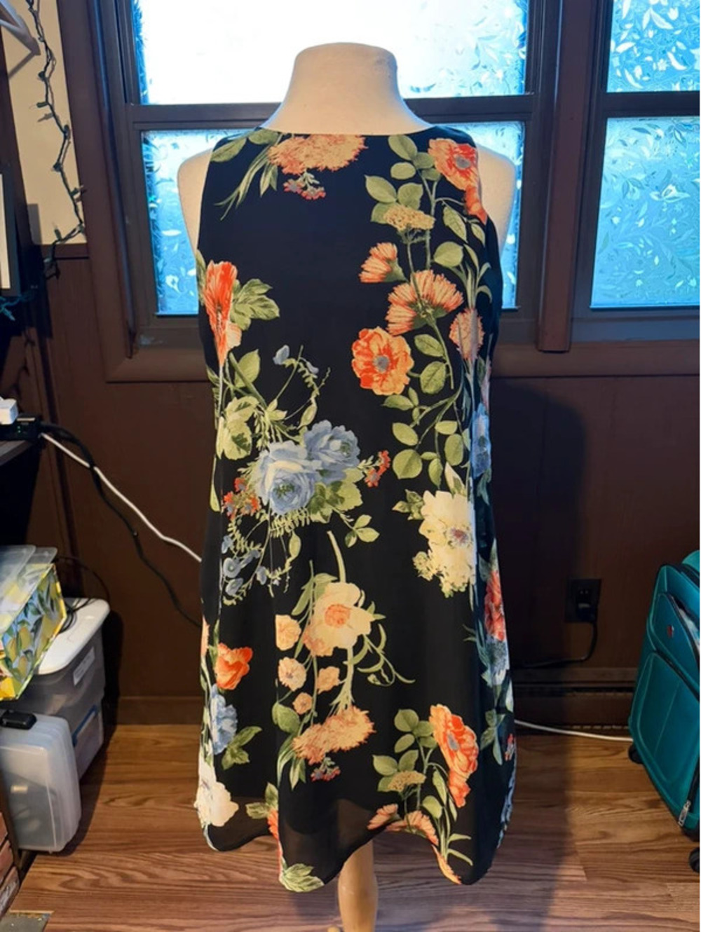 Navy Floral Dress